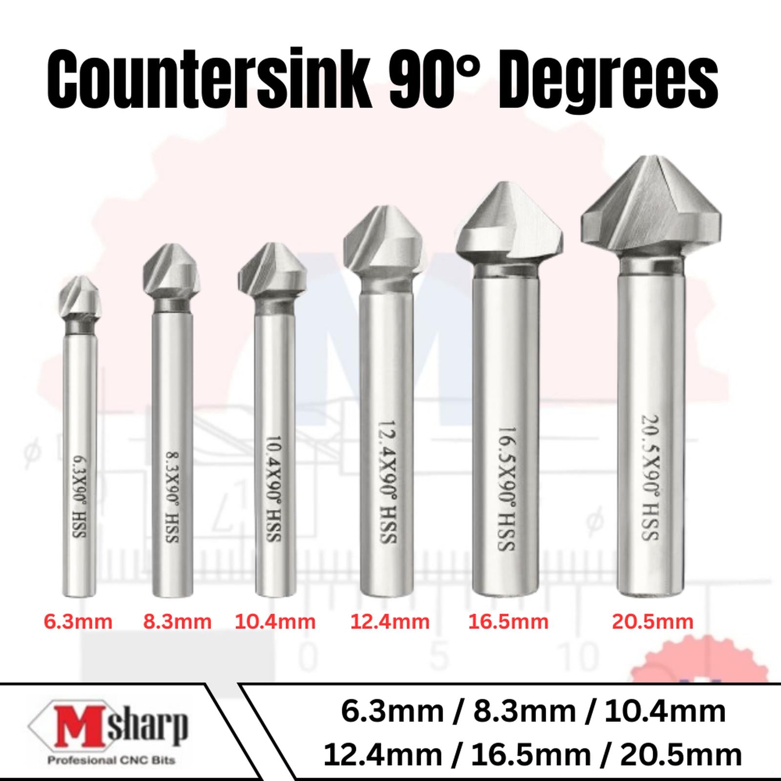 Countersink 90° Chamfer Drill Bit CNC D6.3 – D20.5