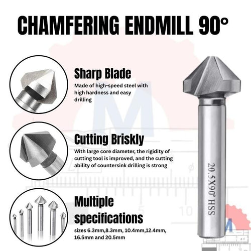 Countersink 90° Chamfer Drill Bit CNC D6.3 – D20.5