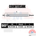 Countersink 90° Chamfer Drill Bit CNC D6.3 – D20.5