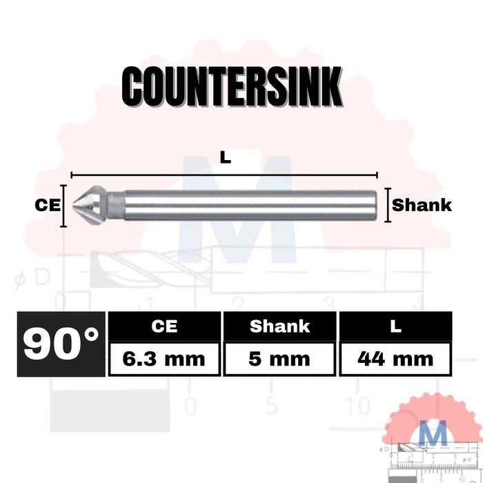 Countersink 90° Chamfer Drill Bit CNC D6.3 – D20.5