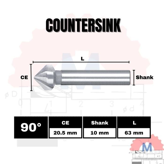 Countersink 90° Chamfer Drill Bit CNC D6.3 – D20.5
