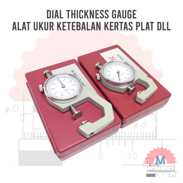 Dial Thickness Gauge 0.01mm Alat Ukur Ketebalan Kertas Plat dll