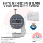 Digital Thickness Gauge Alat Ukur Ketebalan Plastik Plat Kertas dll
