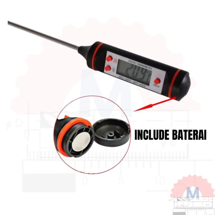 Digital Thermometer Long Stick 30cm Thermometer AC Mobil Makanan