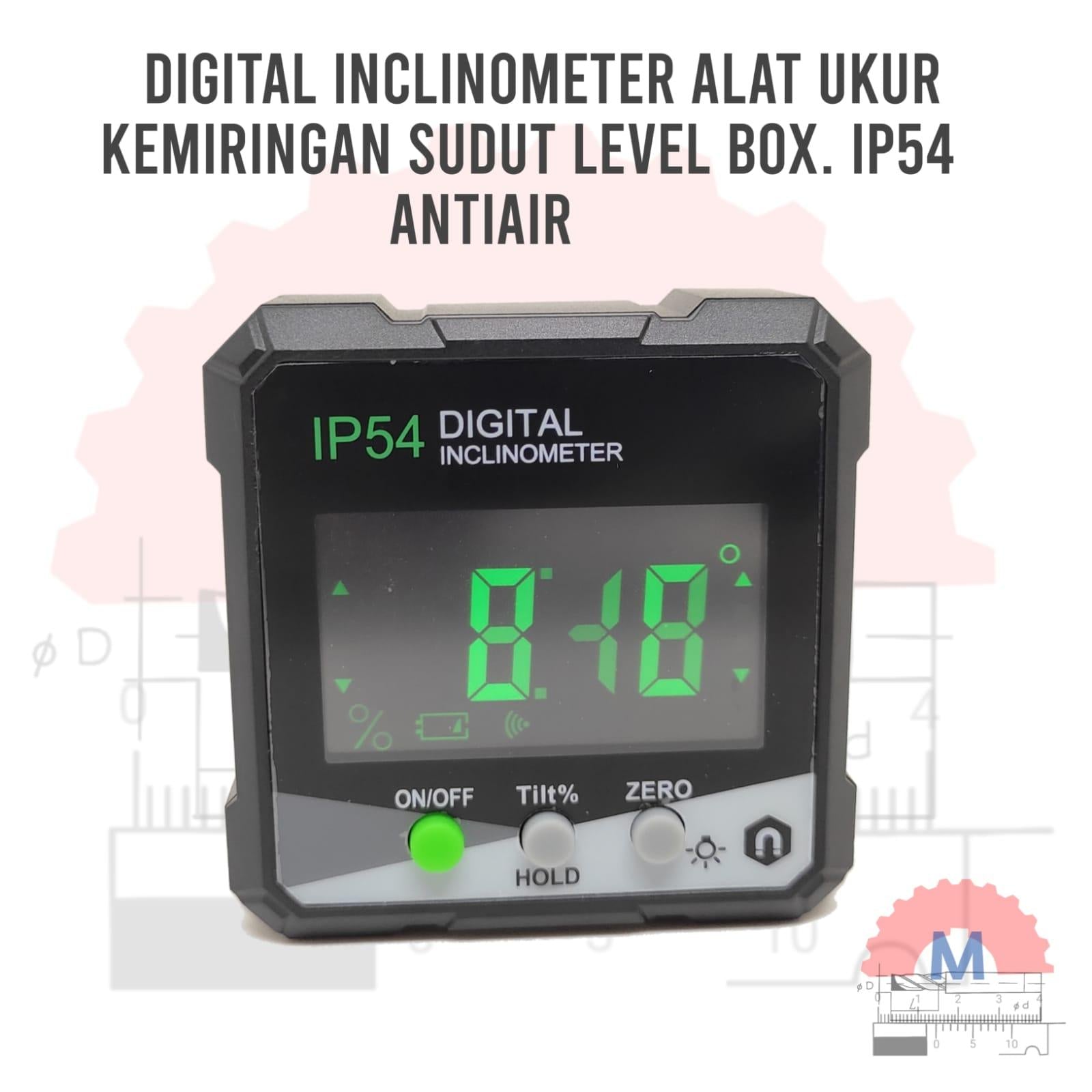 Digital Inclinometer Level Box IP54 Anti Air Alat Ukur Kemiringan Sudut