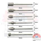 Diamond Mounted Point Burr 6mm Shank 3mm Rotary Diamond Burr