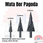 HSS Cobalt Step Drill Bits Pagoda Spiral 4-32mm