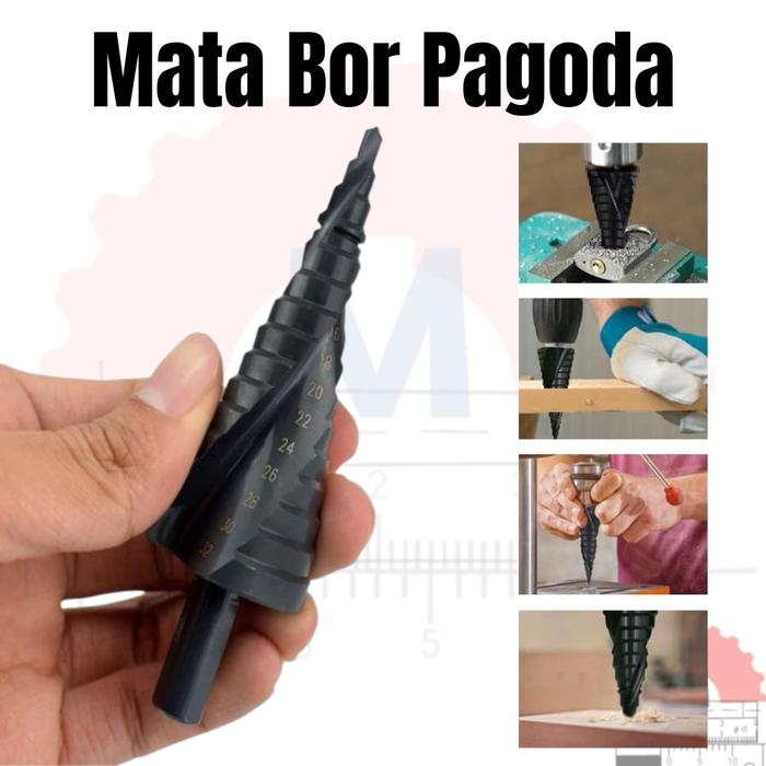 HSS Cobalt Step Drill Bits Pagoda Spiral 4-32mm