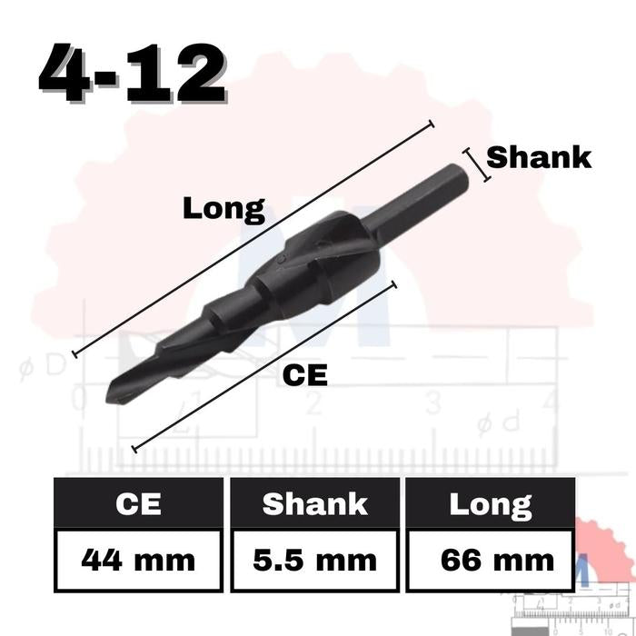 HSS Cobalt Step Drill Bits Pagoda Spiral 4-32mm