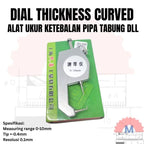 Dial Thickness Gauge 0-10mm Alat Ukur Ketebalan Pipa Logam Resolusi 0.1mm