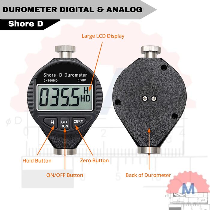 Durometer Shore Hardness Tester Alat Ukur Kekerasan Karet Plastik