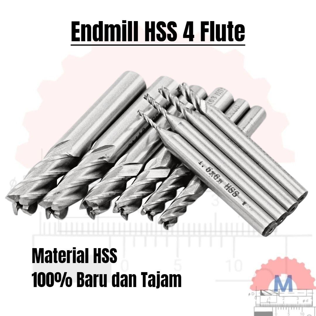 HSS End Mill 4 Flute Milling Cutter HSS Endmill