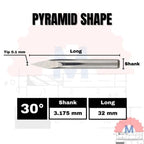 Mata Grafir V Bit Pyramid CNC Engraving Shank 3.175mm