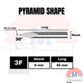 Mata Grafir V Bit Pyramid CNC Router Carbide Shank 6mm