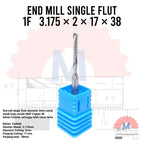 Endmill 1F Spiral 2mm Single Flute CNC Router Bit  CL 17