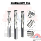 Endmill 2 Flute Spiral 6mm Carbide CNC Router Bit