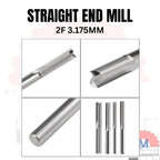 Endmill Straight 2 Flute 3.175mm Carbide CNC Router Bit