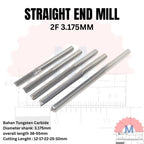 Endmill Straight 2 Flute 3.175mm Carbide CNC Router Bit