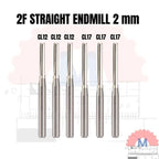 Straight Endmill 2 Flute 2mm Carbide CNC Router Bit