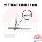 Straight Endmill 2 Flute 4mm Carbide CNC Router Bit