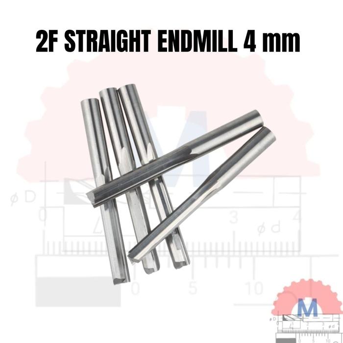 Straight Endmill 2 Flute 4mm Carbide CNC Router Bit