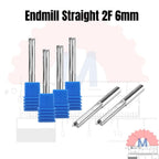 Straight Endmill 2 Flute 6mm Carbide CNC Router Bit