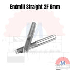 Straight Endmill 2 Flute 6mm Carbide CNC Router Bit