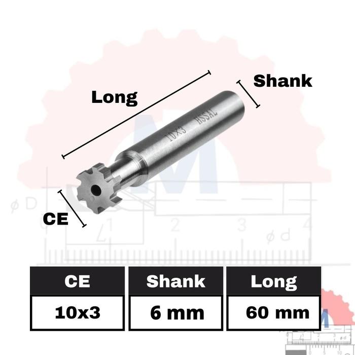 T Slot Cutter Endmill D10 Carbide CNC Milling Tool