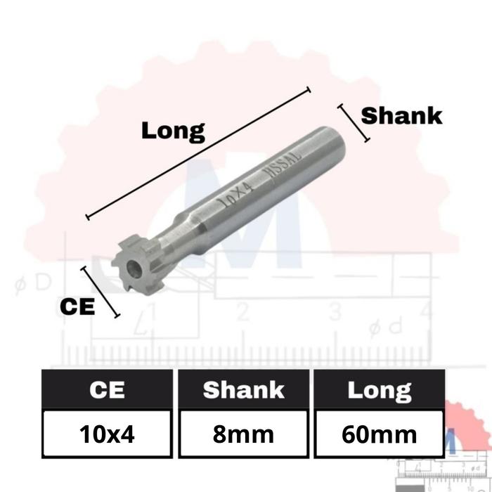 T Slot Cutter Endmill D10 Carbide CNC Milling Tool