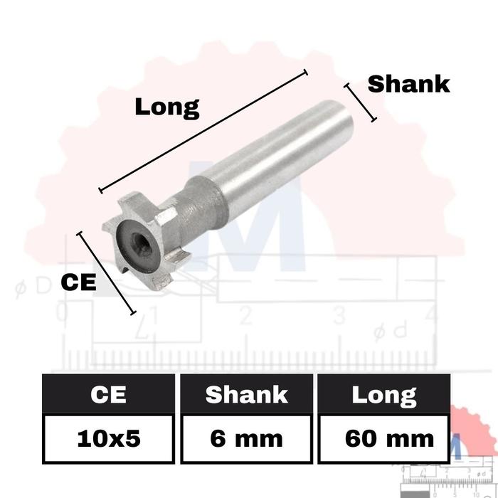 T Slot Cutter Endmill D10 Carbide CNC Milling Tool