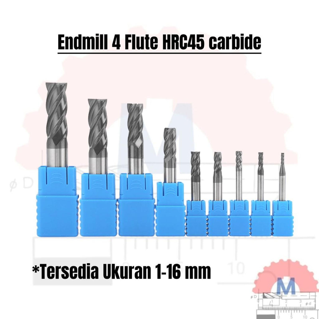Endmill Carbide HRC45 4 Flute Milling Cutter
