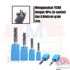 Endmill Carbide HRC45 4 Flute Milling Cutter