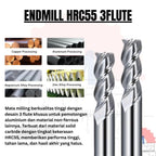 Endmill Carbide HRC55 3 Flute Aluminium Uncoated