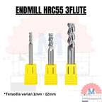 Endmill Carbide HRC55 3 Flute Aluminium Uncoated