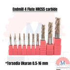 Endmill Carbide HRC55 4 Flute TiSiN Coated for Steel