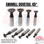 Endmill Ekor Burung 45 Derajat End Mill dovetail groove