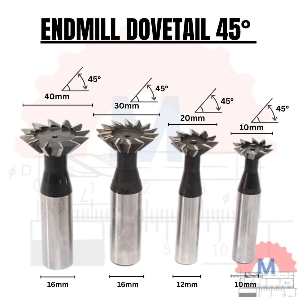 Endmill Ekor Burung 45 Derajat End Mill dovetail groove
