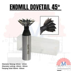 Endmill Ekor Burung 45 Derajat End Mill dovetail groove