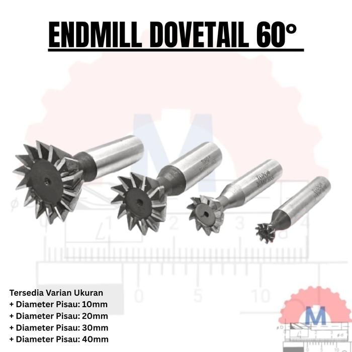 Endmill Ekor Burung 60 Derajat End Mill dovetail groove