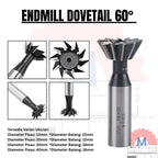 Endmill Ekor Burung 60 Derajat End Mill dovetail groove