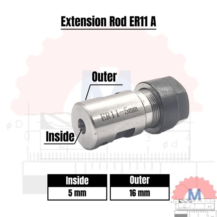 ER11A Collet Chuck Extension Rod Adapter