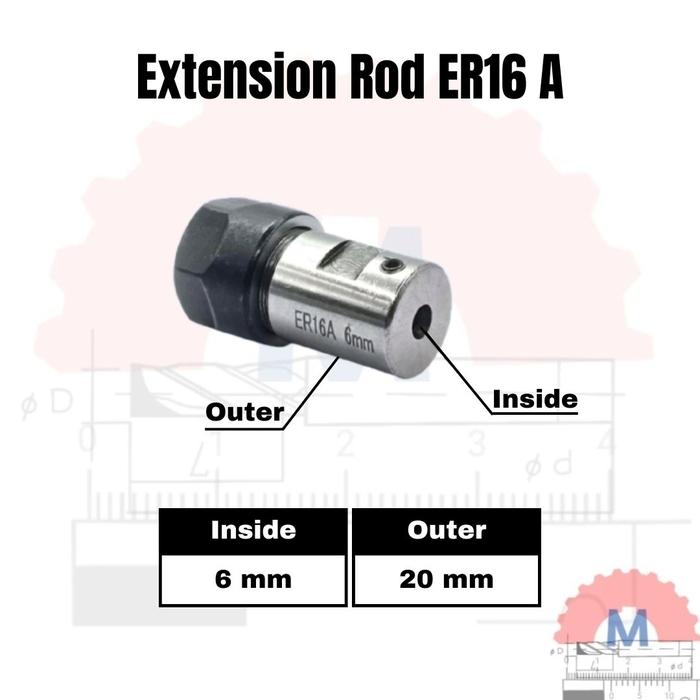 ER16A Collet Chuck Extension Rod Adapter