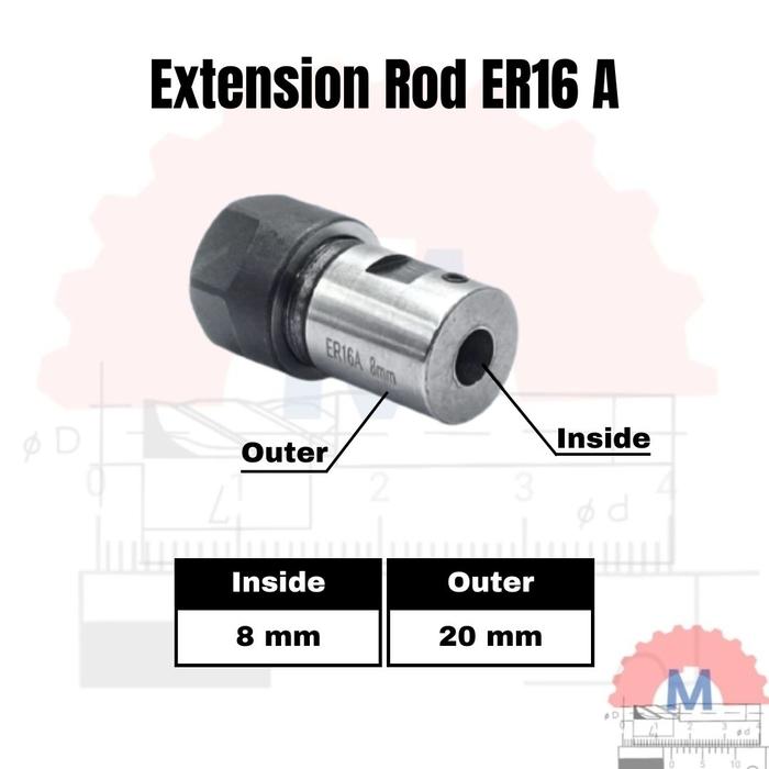ER16A Collet Chuck Extension Rod Adapter