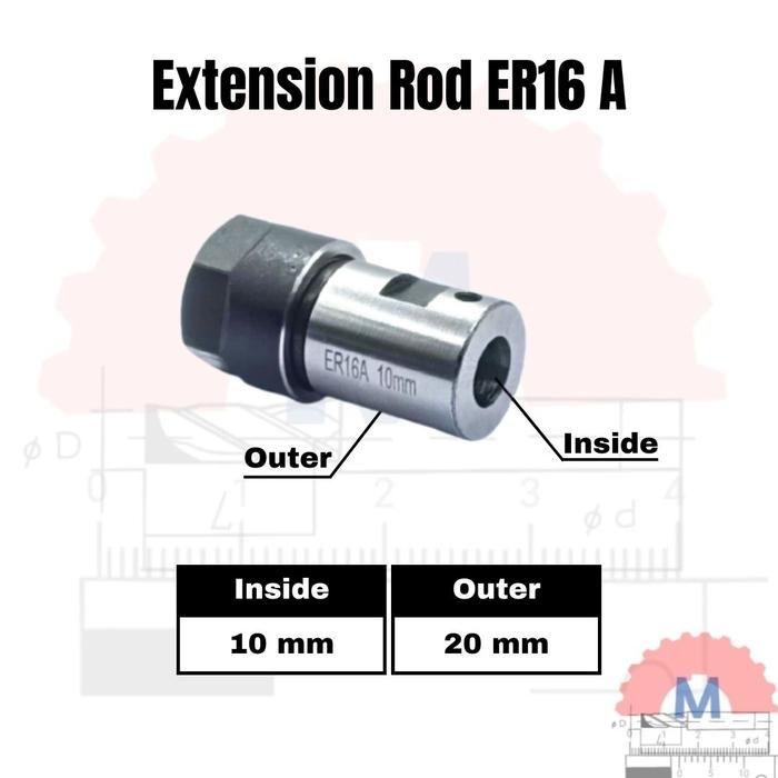 ER16A Collet Chuck Extension Rod Adapter