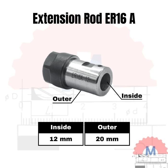 ER16A Collet Chuck Extension Rod Adapter