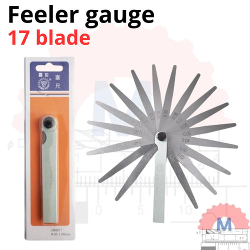 Alat pengukur Celah 0.02 - 1 mm Feeler gauge 17 Blade