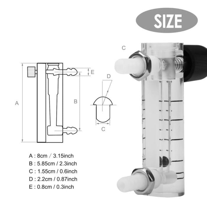 Rotameter Flow Meter Oxygen Air Gas Flowmeter