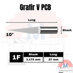 PCB Engraving V Bit 0.1mm Tip 3.175mm Shank