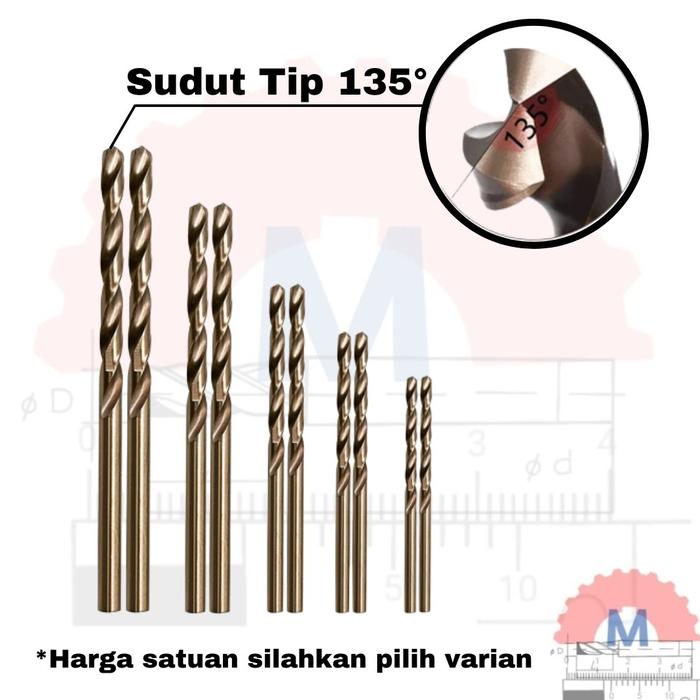 Mata Bor Besi HSS Cobalt Drill Bits HSS Diameter 1mm-10mm