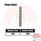 Mata Bor Besi HSS Cobalt Drill Bits HSS Diameter 1mm-10mm